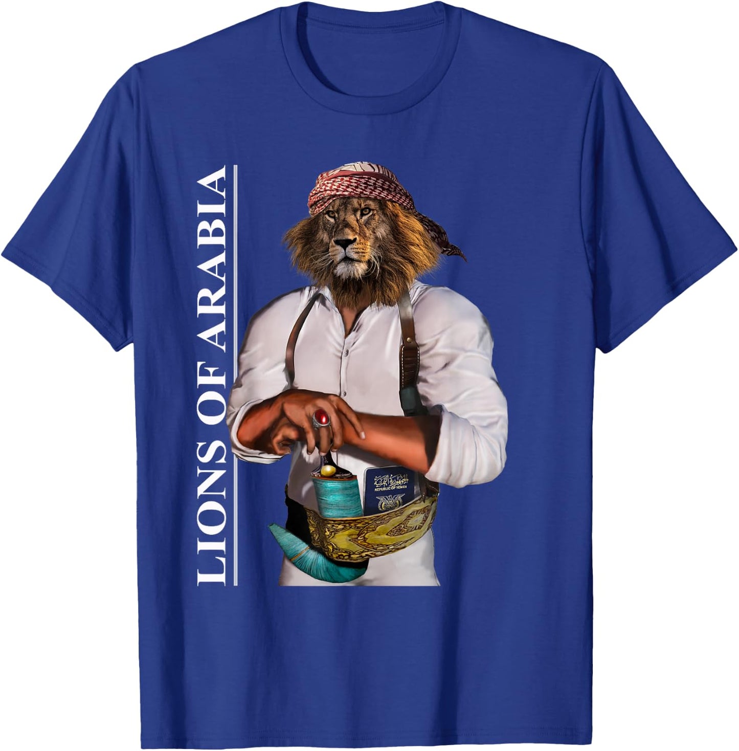 Lions Of Arabia Yemeni Style T-Shirt - T-Shirt | Royal