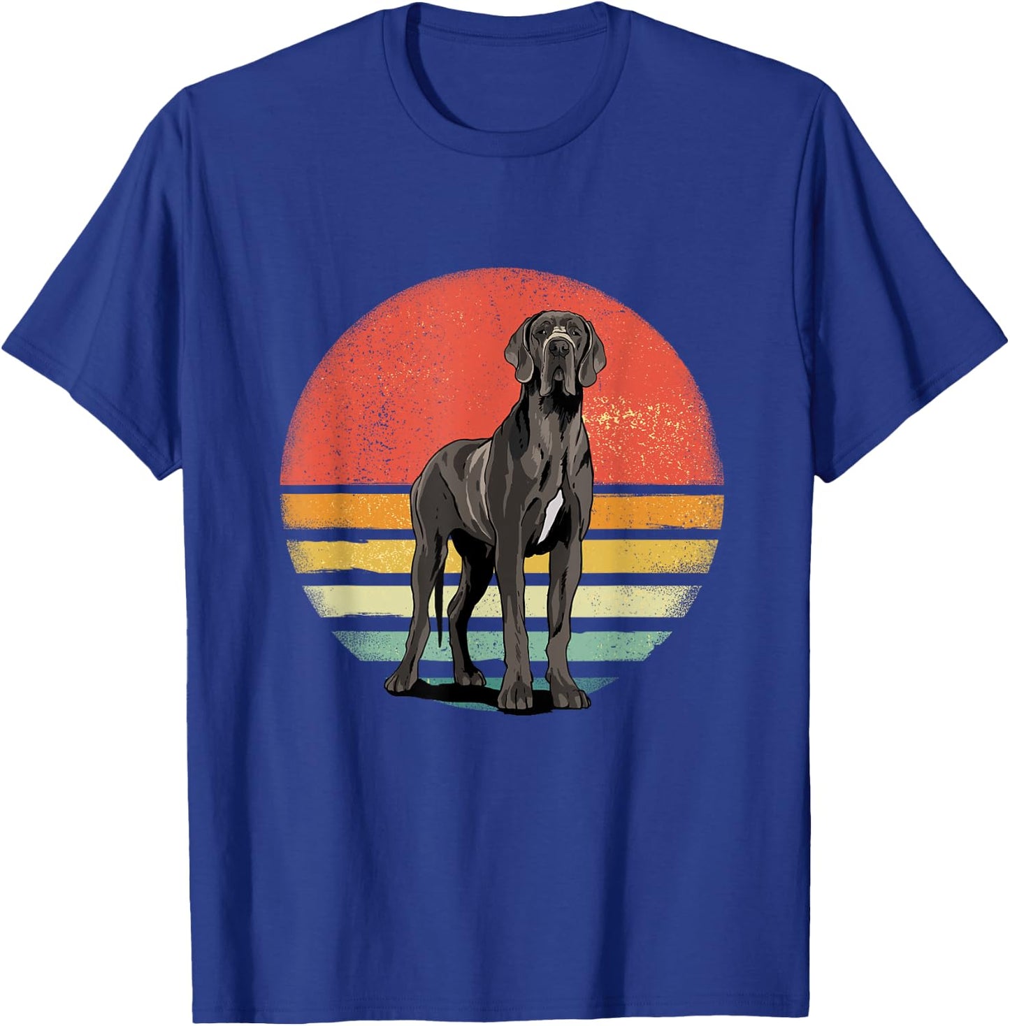 Great Dane Shirt Retro Mastiff Dog Lover Great Dane Mom Dad Women Kids T-Shirt - T-Shirt | Royal