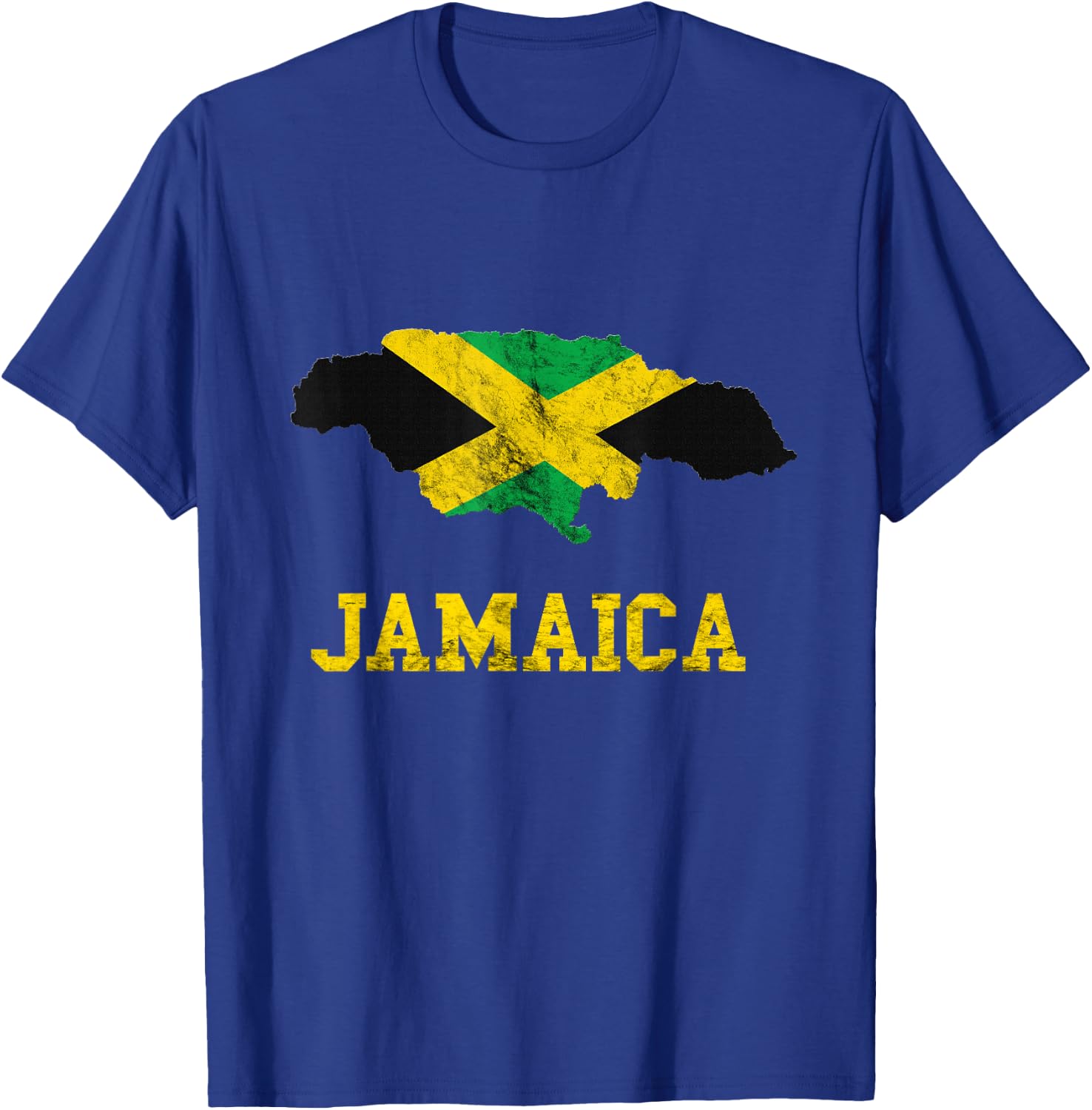 Jamaica Map Jamaican Flag Caribbean Trip Jamaica Roots T-Shirt - T-Shirt | Royal