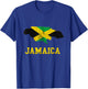 Jamaica Map Jamaican Flag Caribbean Trip Jamaica Roots T-Shirt - T-Shirt | Royal