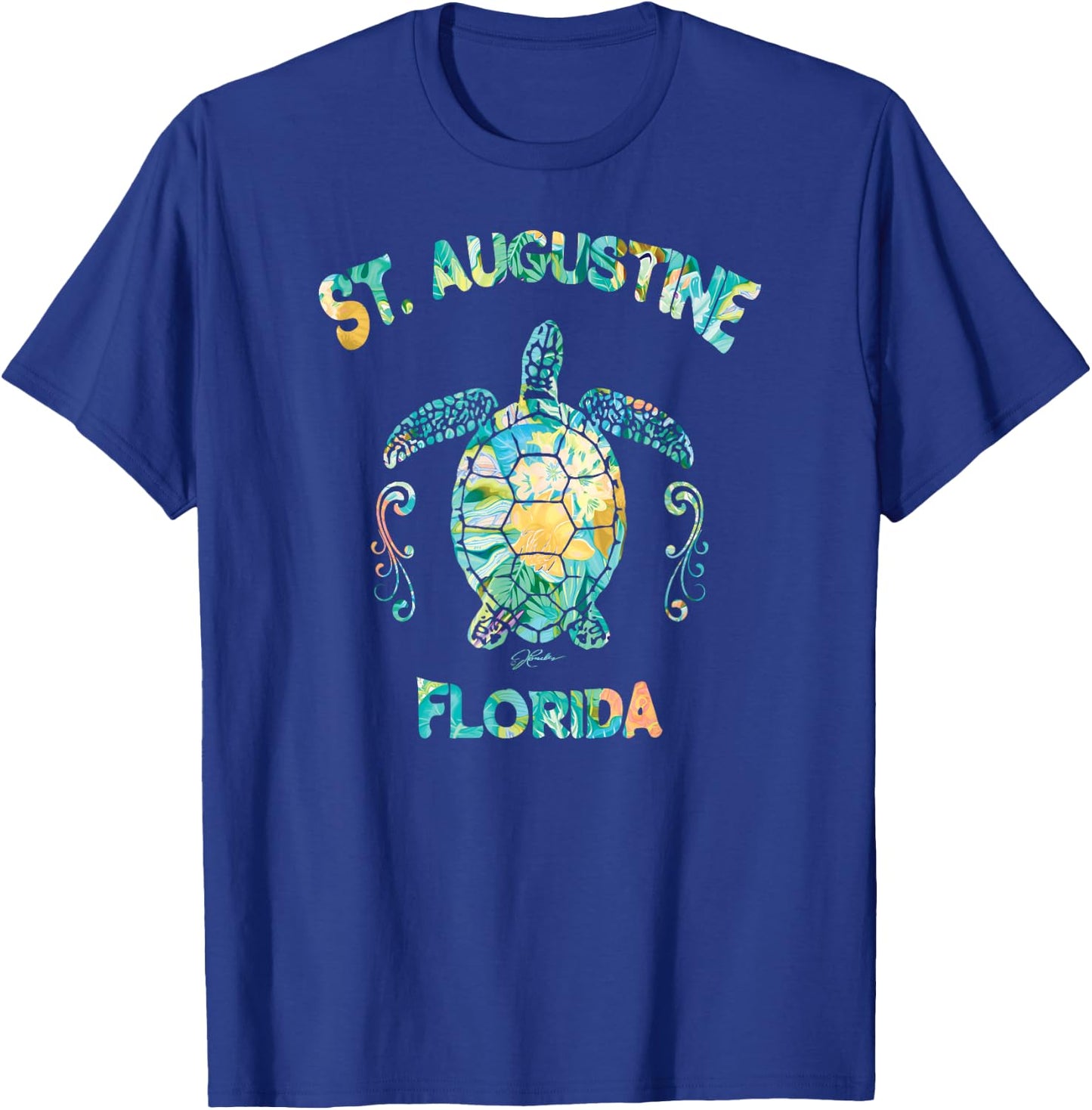 JCombs St Augustine Florida Sea Turtle T-Shirt - T-Shirt | Royal
