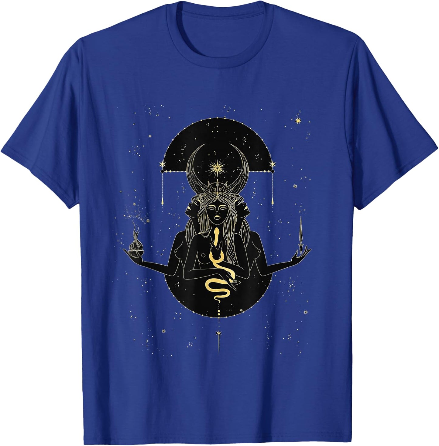 The Goddess Hecate Tarot Card Triple Moon Wiccan Witch T-Shirt - T-Shirt | Royal