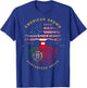 American Grown with Portuguese Roots Tree USA Flag Gifts T-Shirt - T-Shirt | Royal