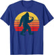 Sasquatch and Pizza! Funny Eating Bigfoot & 80s Sun Graphic T-Shirt - T-Shirt | Royal