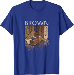Lips Brown Sugar | Black Women Funny Gift T-Shirt - T-Shirt | Royal