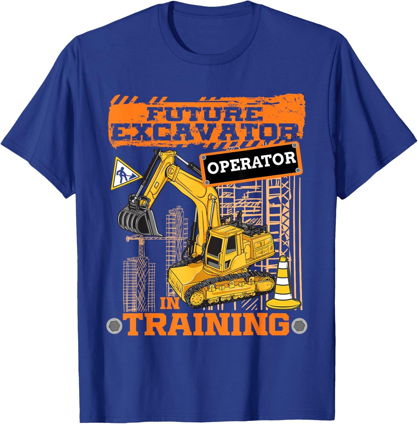 Construction Vehicle Excavator Boys T-Shirt - T-Shirt | Royal