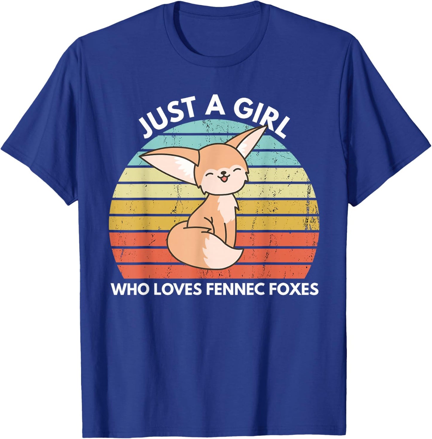 Just A Girl Who Loves Fennec Foxes Cute Fennec Fox Kawaii T-Shirt - T-Shirt | Royal