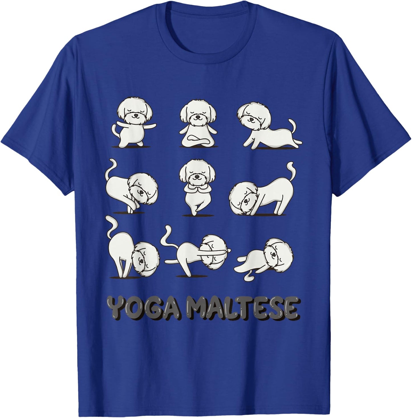 Maltese Yoga Shirt Maltese Yoga Pose Meditation T-Shirt - T-Shirt | Royal