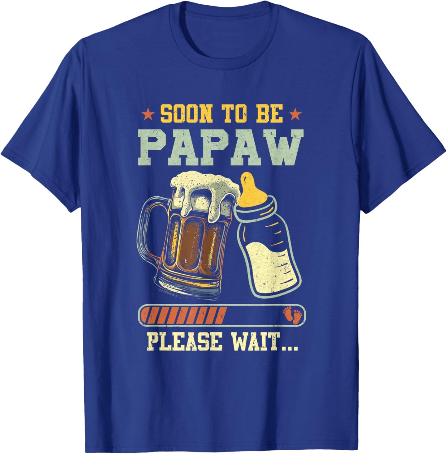 Soon To Be Papaw Est 2026 Pregnancy Announcement Loading T-Shirt - T-Shirt | Royal