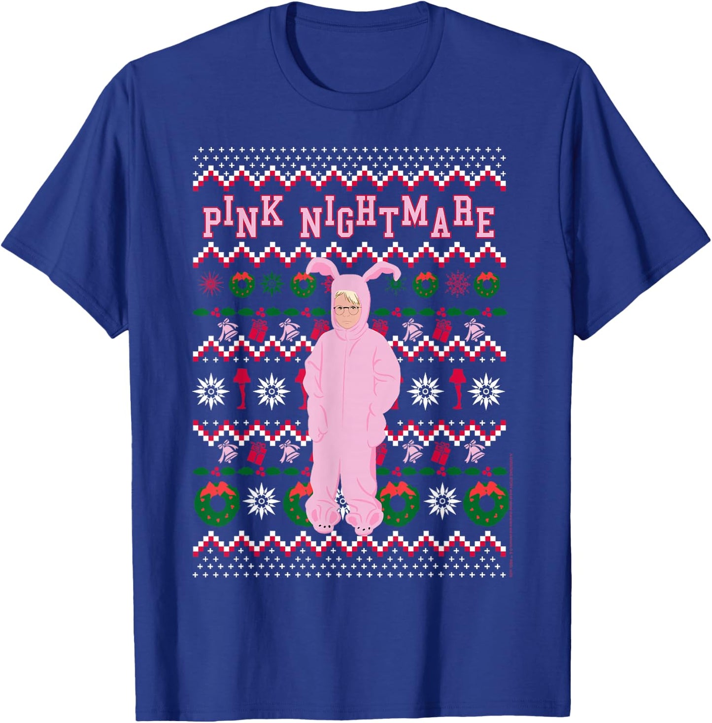 A Christmas Story Pink Nightmare Ugly Sweater T-Shirt - T-Shirt | Royal