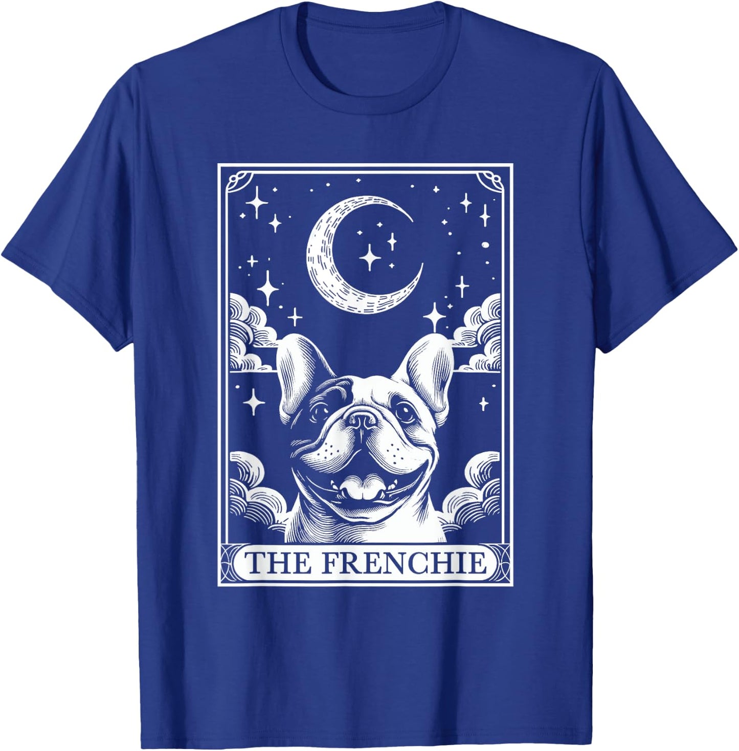 Tarot Card Vintage Crescent Moon French Bulldog Dog Mom T-Shirt - T-Shirt | Royal