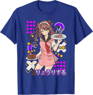 The Cook | Anime Cooking Chef Baker Foodie Manga Otaku T-Shirt - T-Shirt | Royal