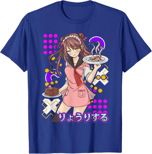 The Cook | Anime Cooking Chef Baker Foodie Manga Otaku T-Shirt - T-Shirt | Royal