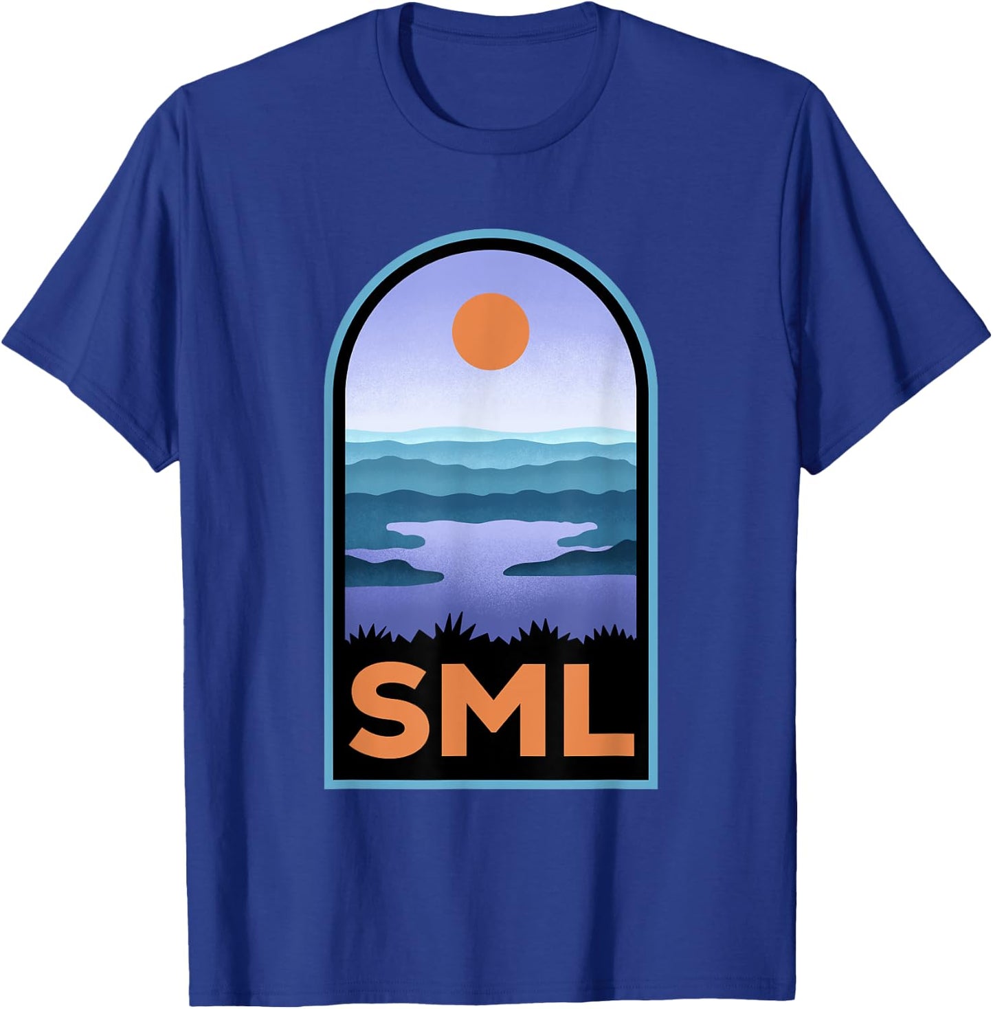 Smith Mountain Lake Retro Landscape T-Shirt - T-Shirt | Royal