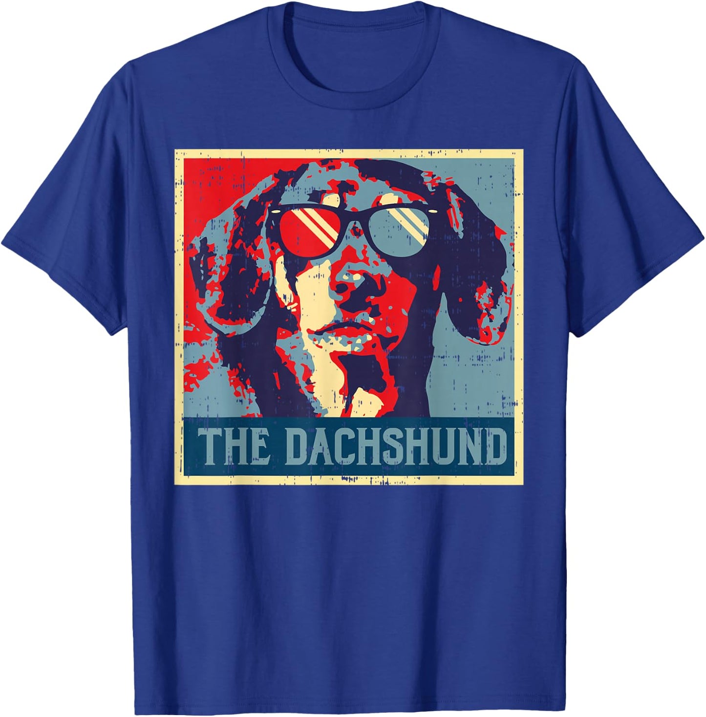 Dachshund Poster Vintage Weiner Sausage Dog Animal Pet Gift T-Shirt - T-Shirt | Royal
