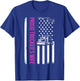 Proud Truckers Wife Semi-trailer American Flag Trucker T-Shirt - T-Shirt | Royal