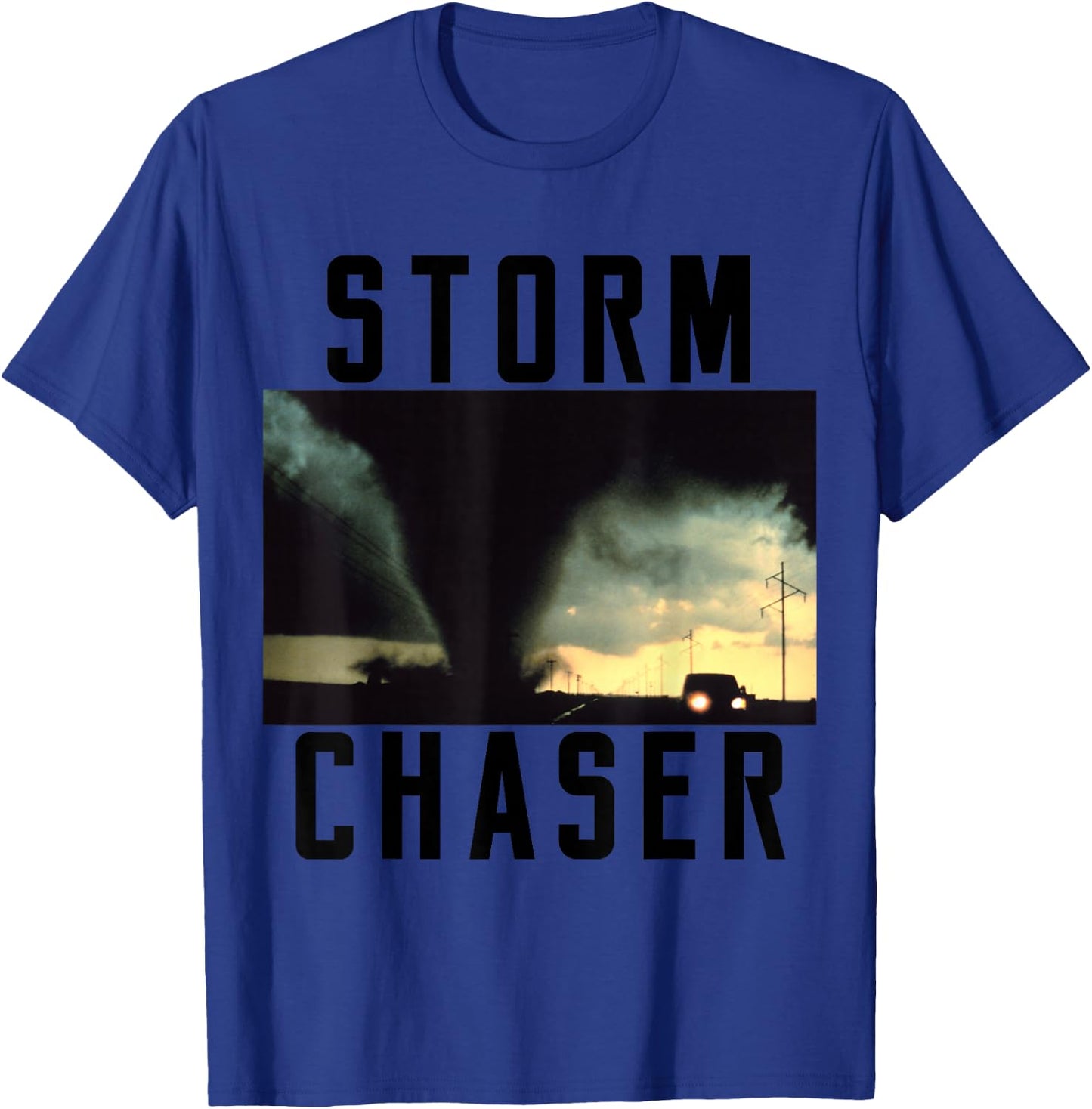 Storm Chaser Tornado Picture Weather Meteorologist T-Shirt - T-Shirt | Royal