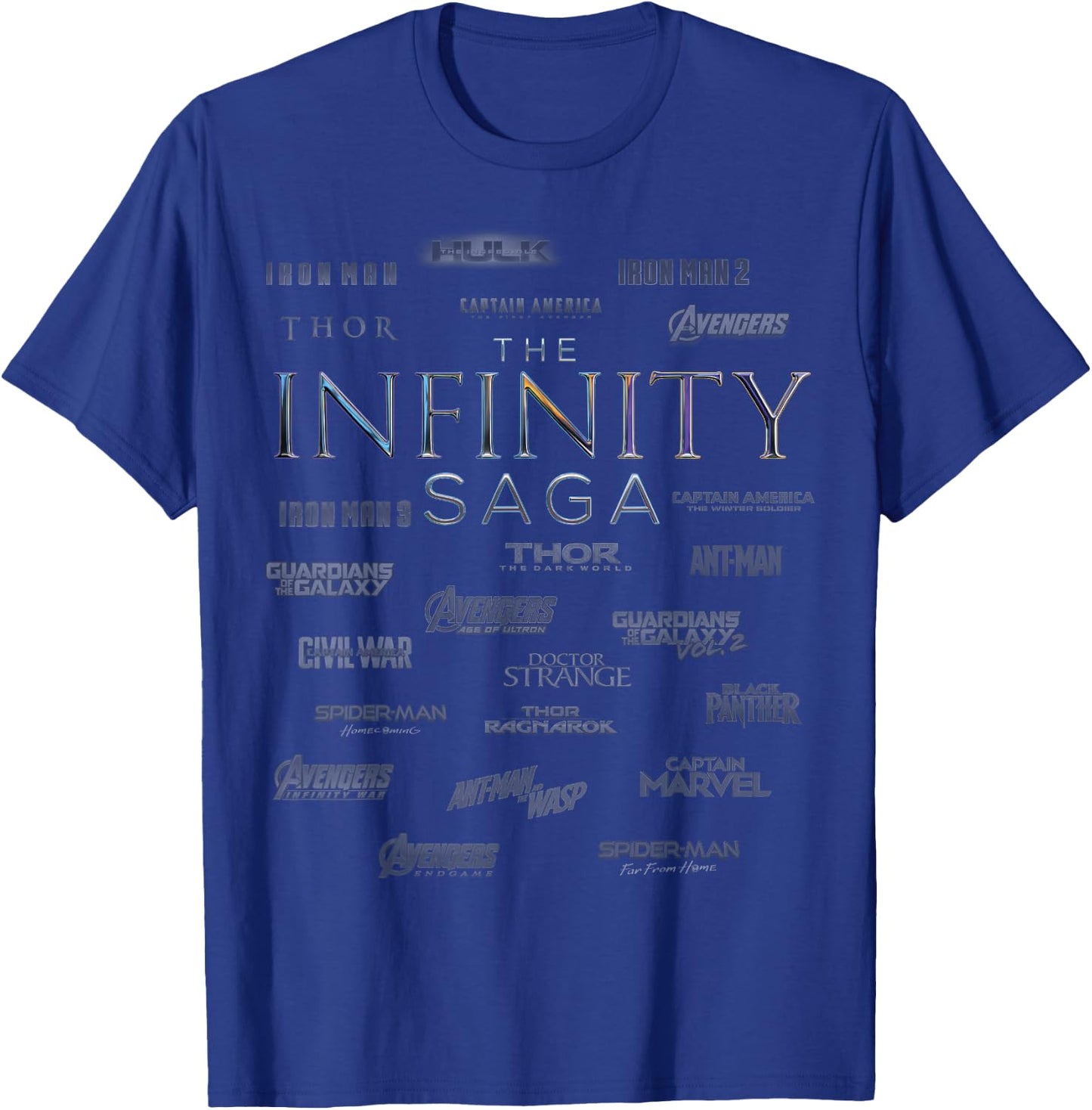 Marvel The Infinity Saga Logo Surround T-Shirt - T-Shirt | Royal