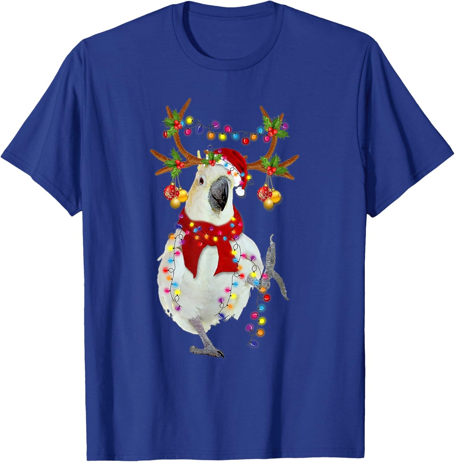 Cockatoo Gorgeous Reindeer Christmas Tree Light Xmas T-Shirt - T-Shirt | Royal