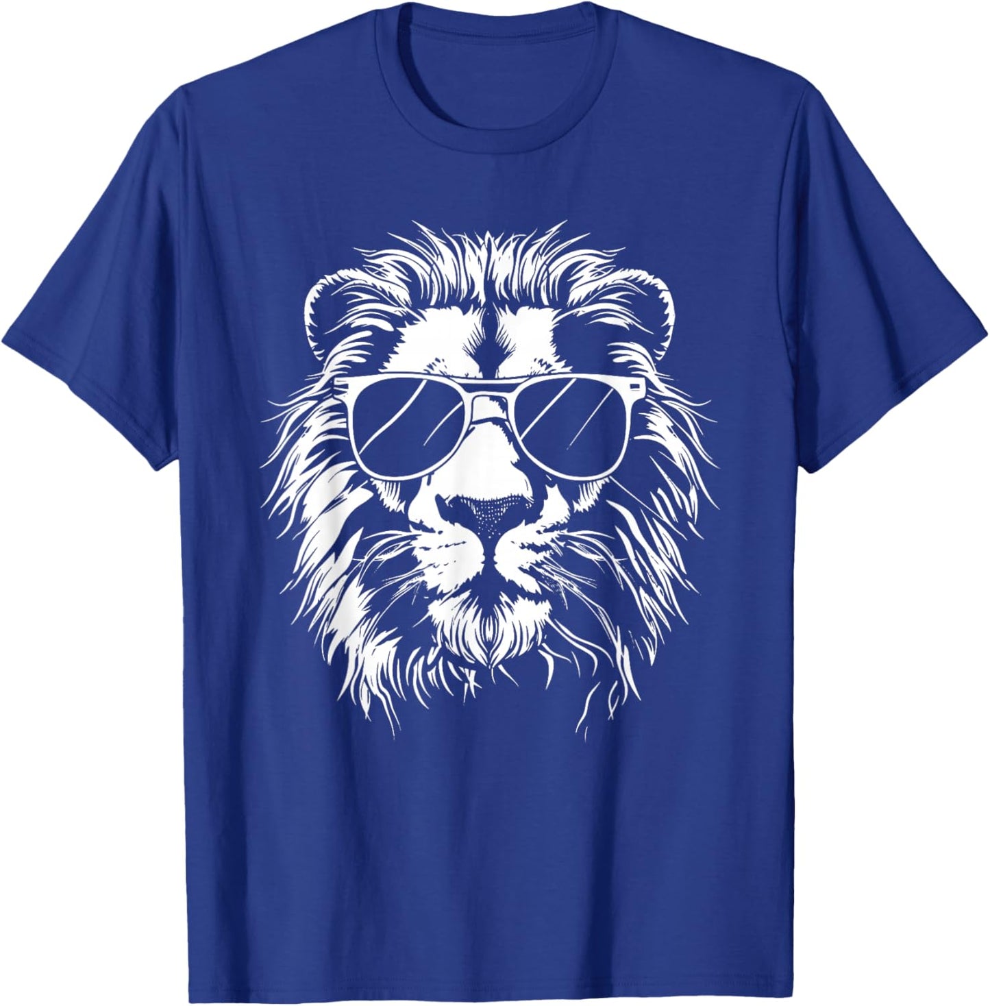 Lion Sunglasses Graphic T-Shirt - T-Shirt | Royal