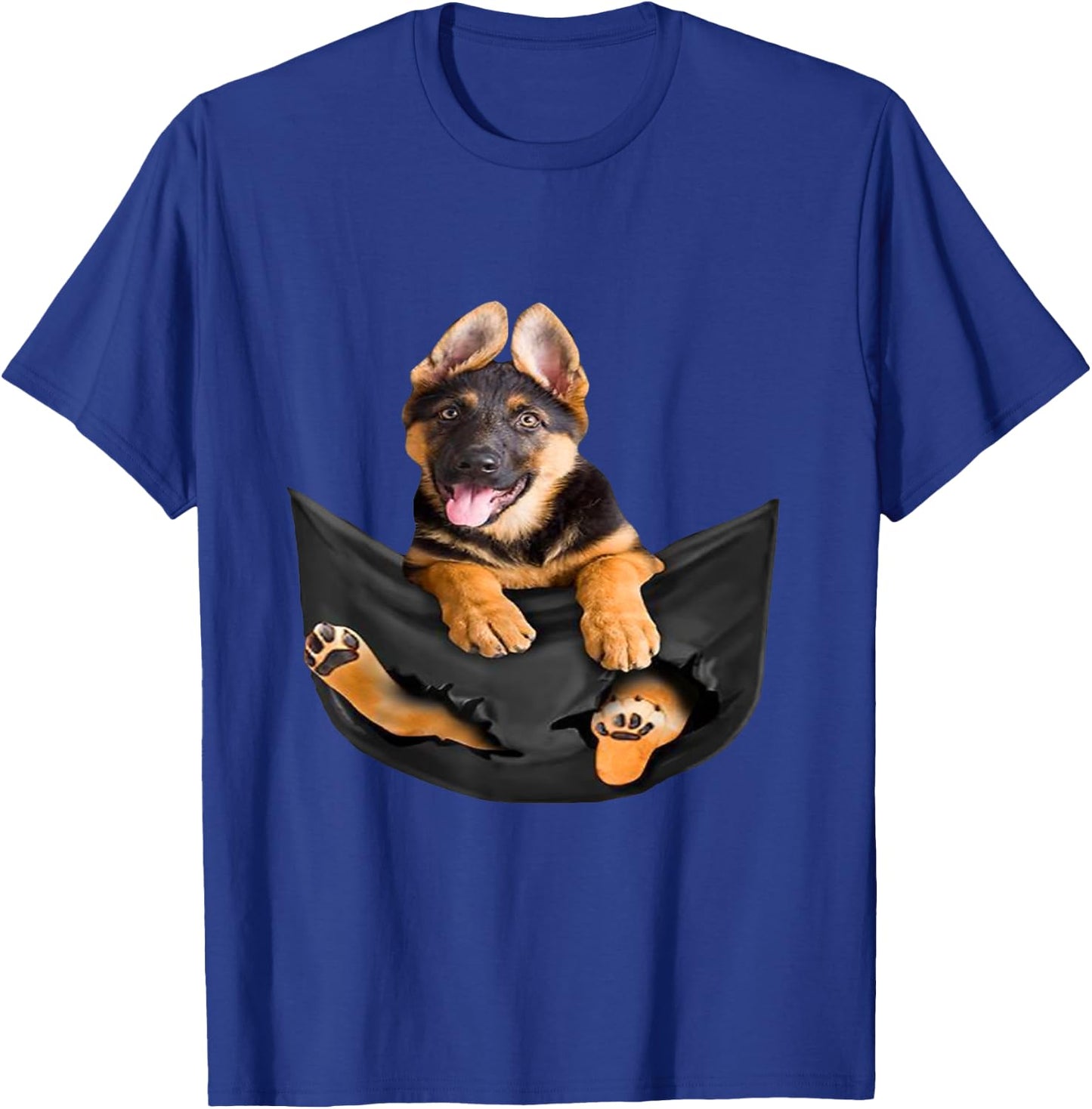 Dog Lovers Gifts German shepherd In Pocket Funny Dog Face T-Shirt - T-Shirt | Royal