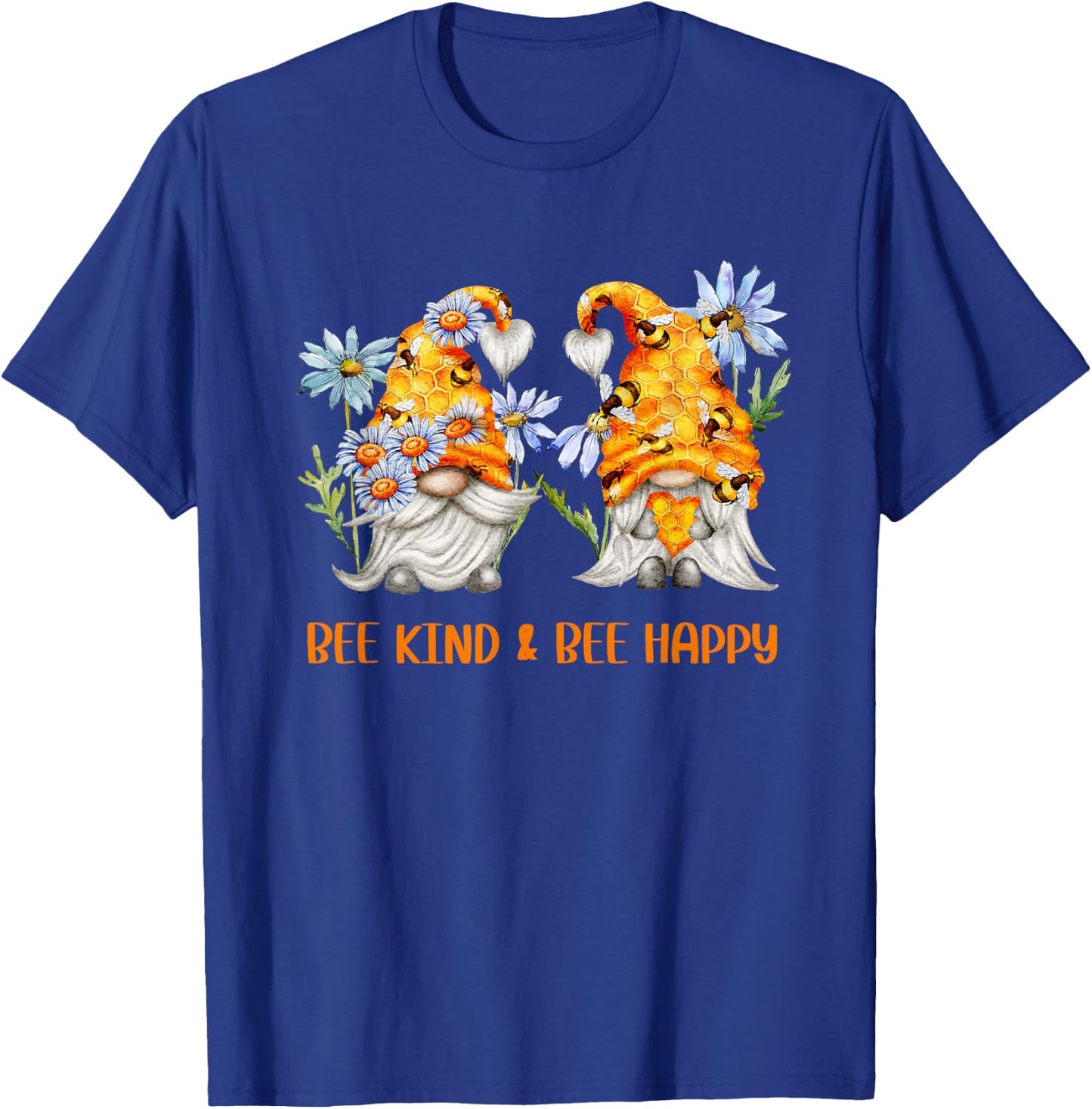 Cute Honey Bee Gnome For Beekeeper Bee Kind And Bee Happy T-Shirt - T-Shirt | Royal