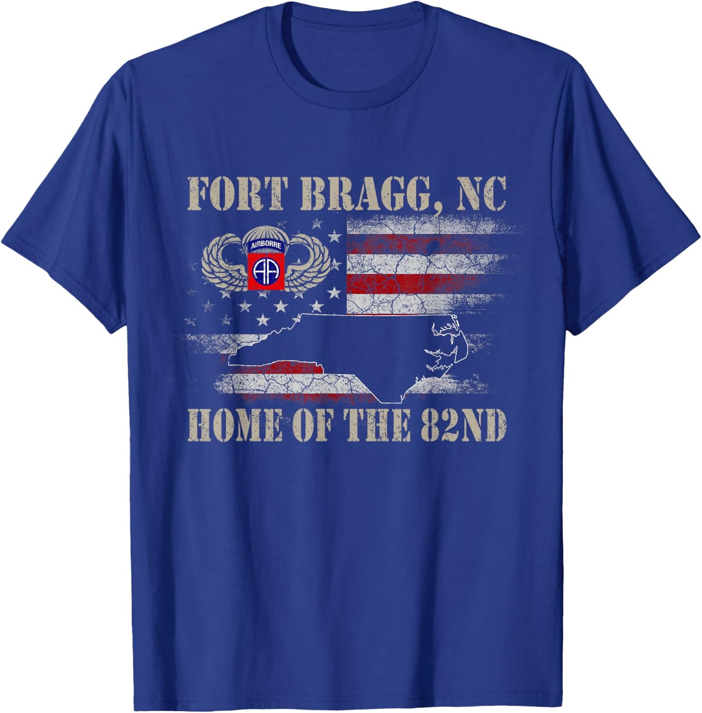 Fort Bragg NC Home of The 82nd Airborne , Veterans Day T-Shirt - T-Shirt | Royal