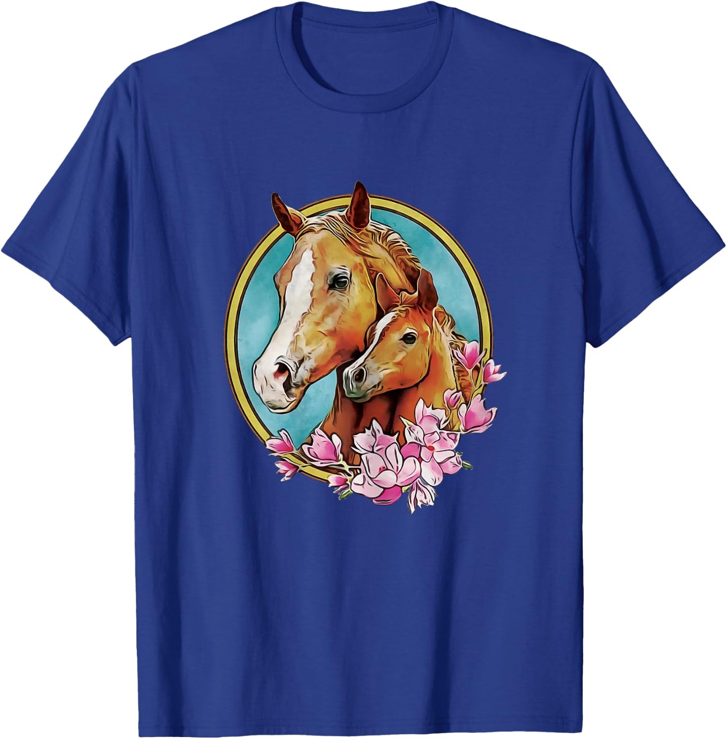 Horses Mom Horse lovers Mother Daughter Horse T-Shirt - T-Shirt | Royal