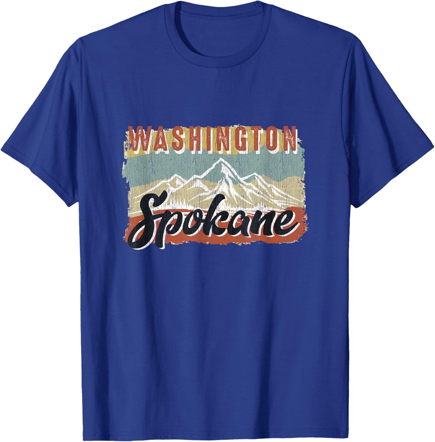 Vintage Spokane Washington T-Shirt - T-Shirt | Royal