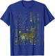 Camo American Flag Buck Hunting Gift Deer Hunter T-Shirt - T-Shirt | Royal