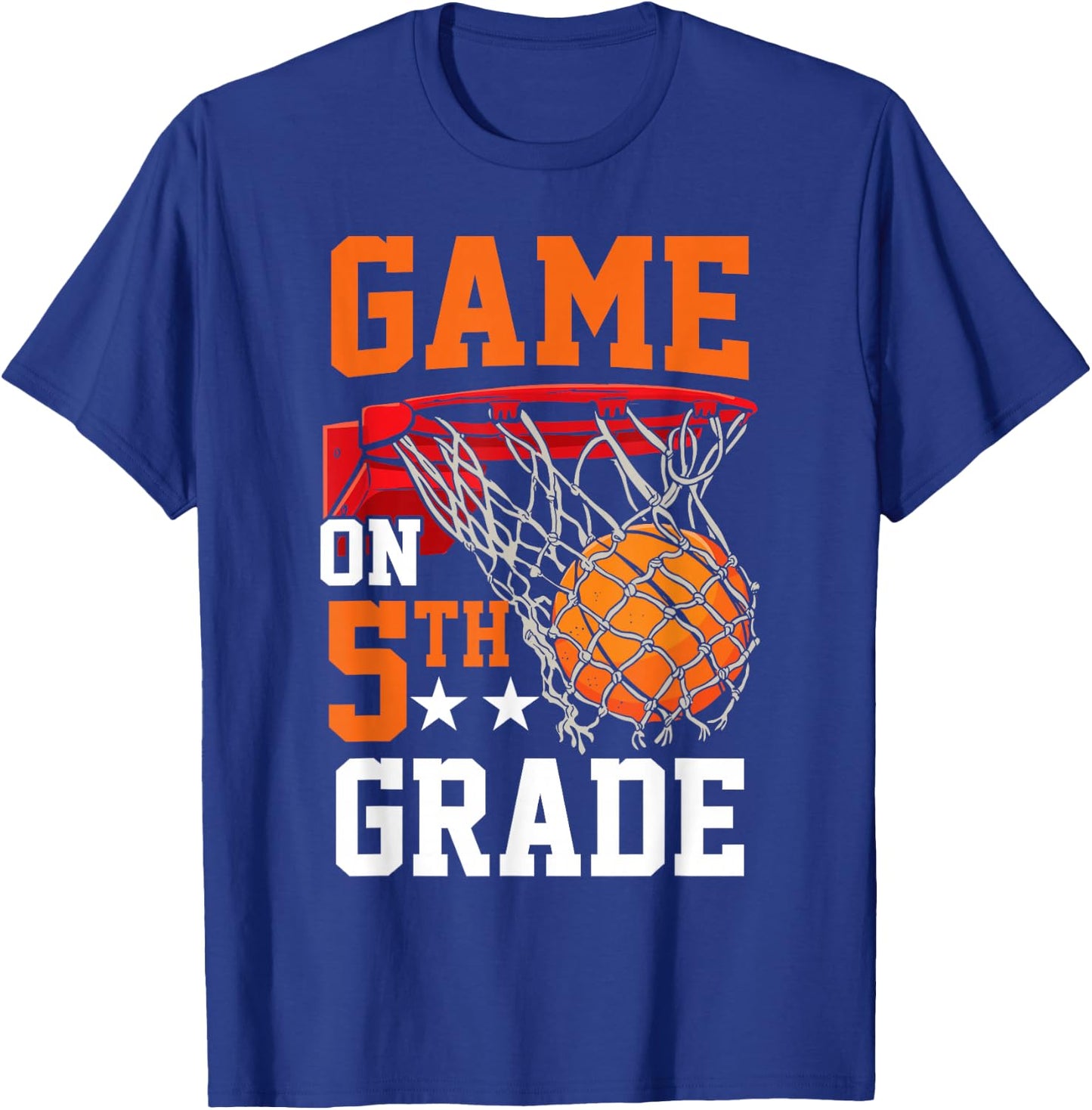 Fifth Grade Game on Basketball Back To School 5th Grade T-Shirt - T-Shirt | Royal