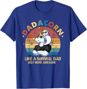 Cute Dadacorn Like A Normal Dad Only More Awesome Daddy T-Shirt - T-Shirt | Royal
