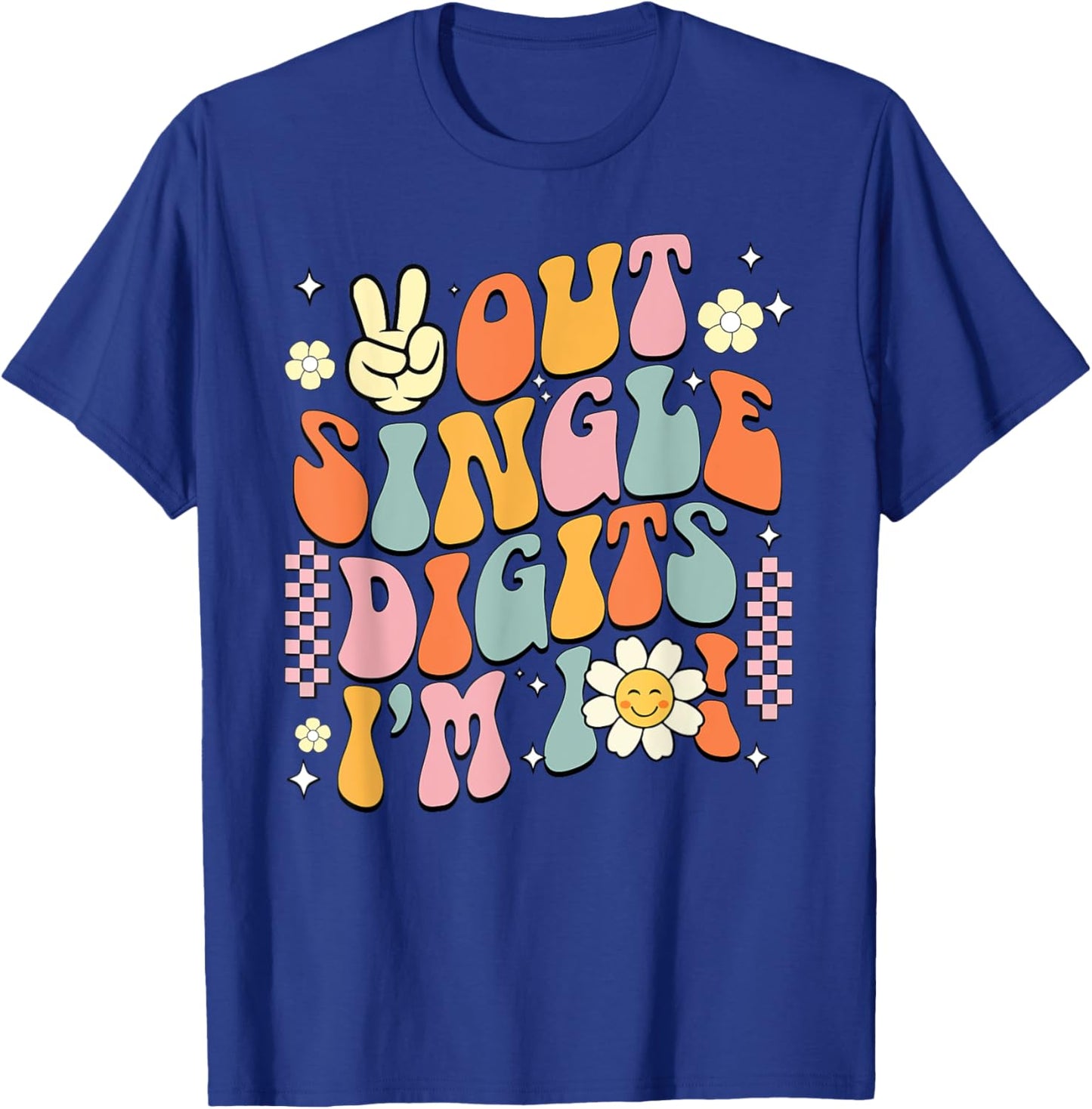 10Th Birthday Peace Out Single Digit Party 10 Year Old T-Shirt - T-Shirt | Royal