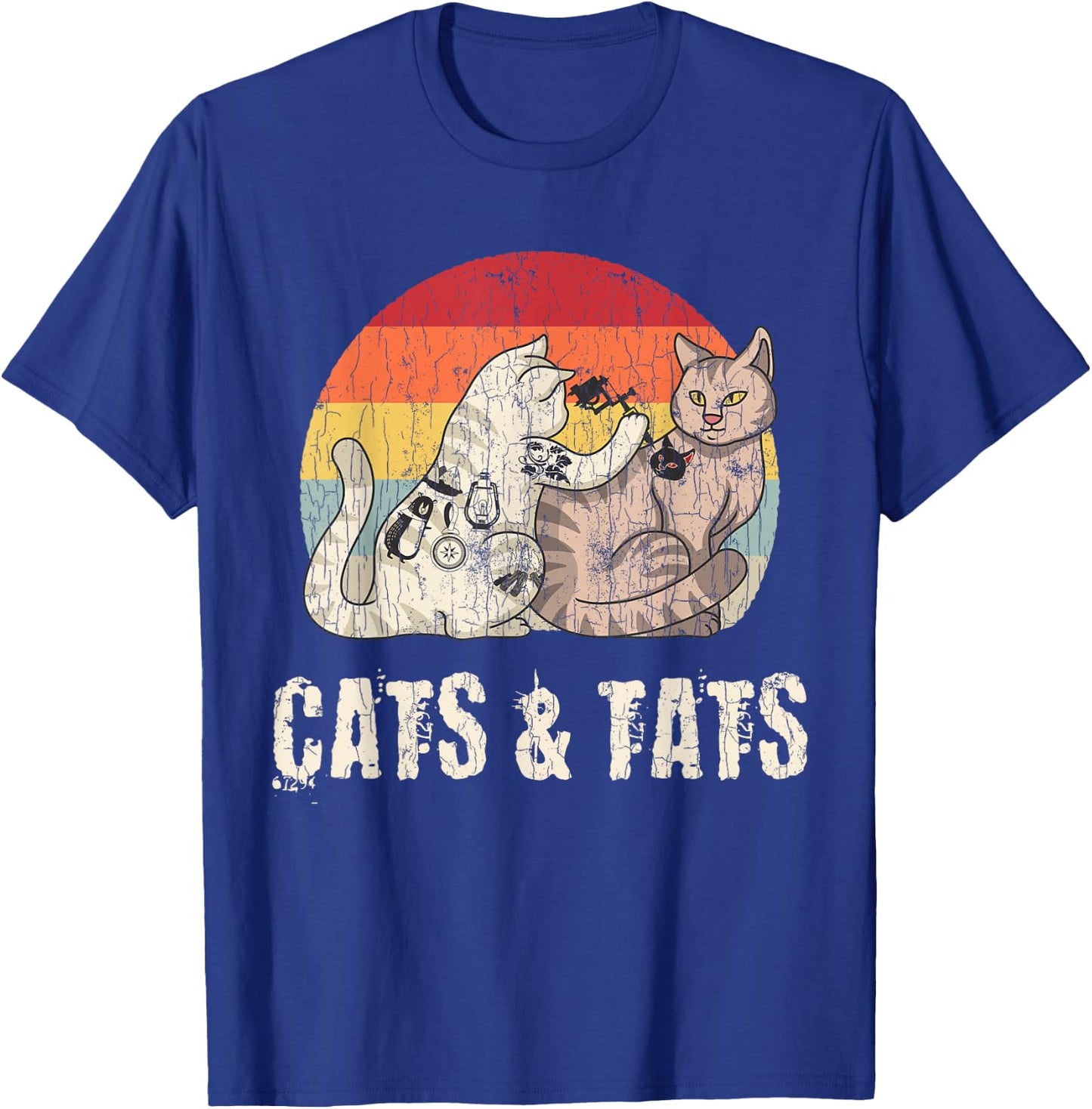 Cats and Tats Tattoo Cute Funny Gift T-Shirt - T-Shirt | Royal