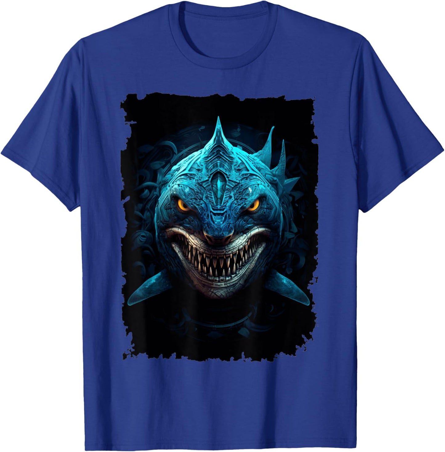 Great White Shark - Surfer Graphic T-Shirt - T-Shirt | Royal