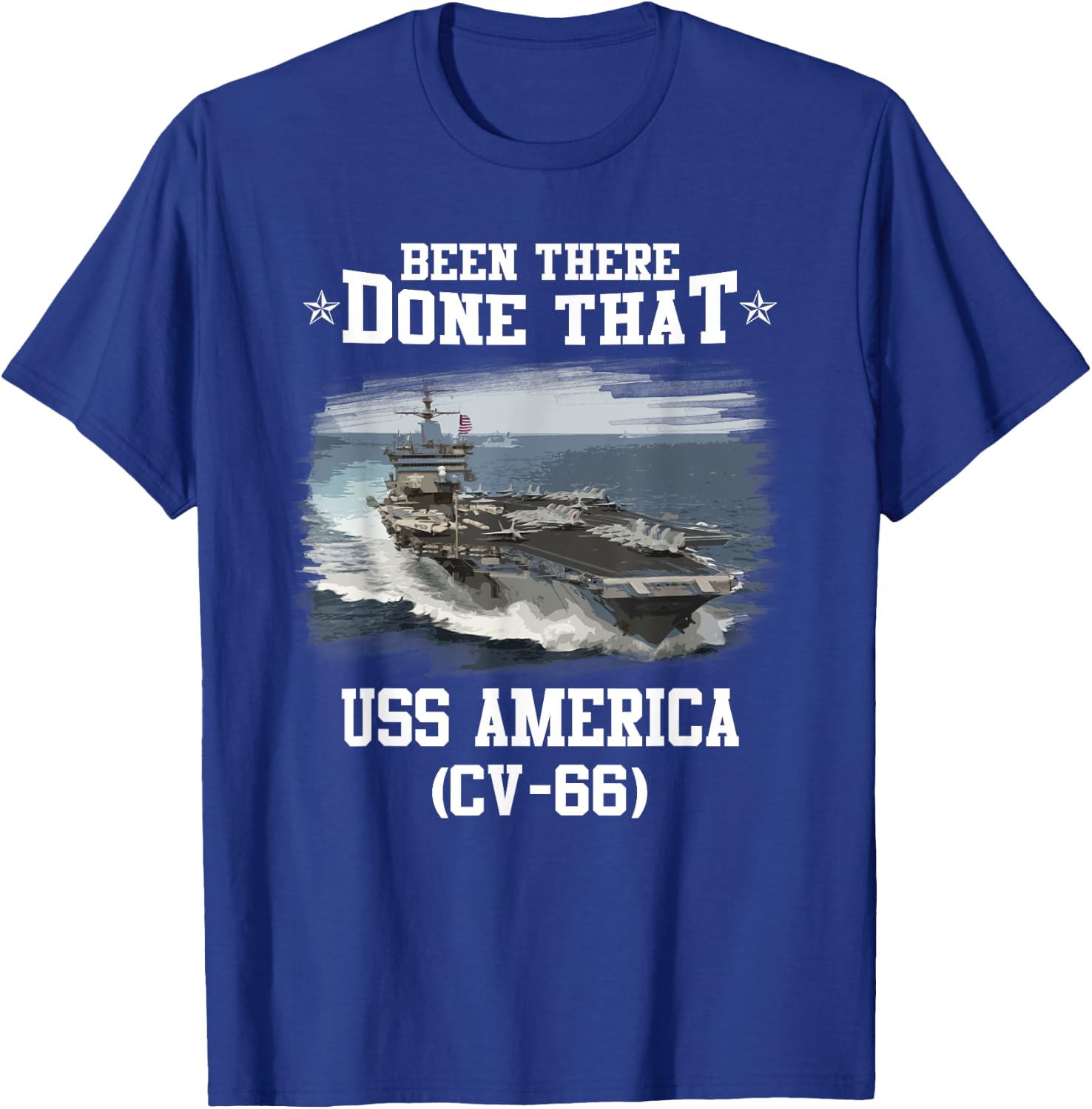 USS America CV-66 Veterans Day Father Day Gift T-Shirt - T-Shirt | Royal