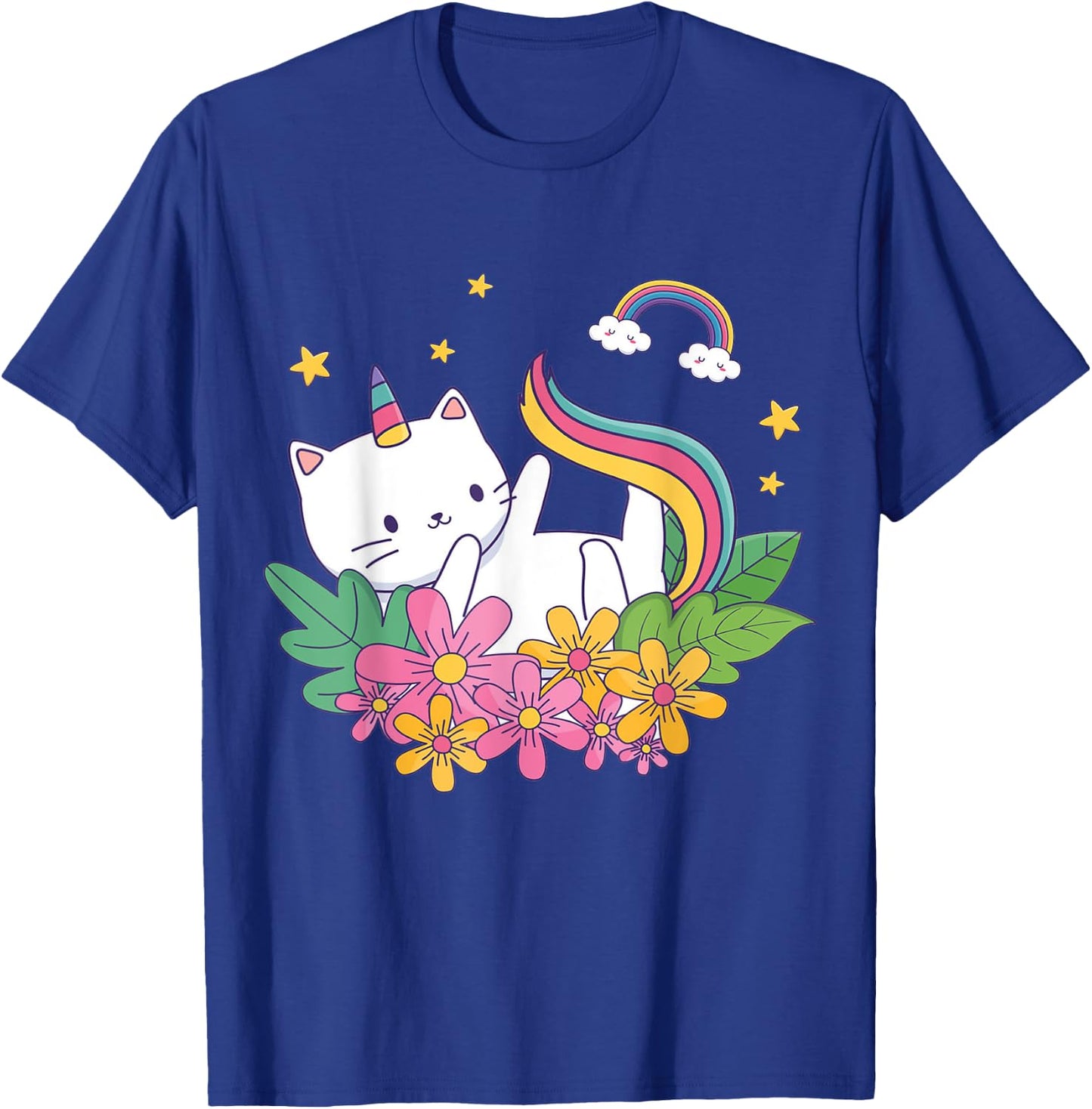Meowgical Caticorn- Cat Unicorn Girls Women Kittycorn T-Shirt - T-Shirt | Royal