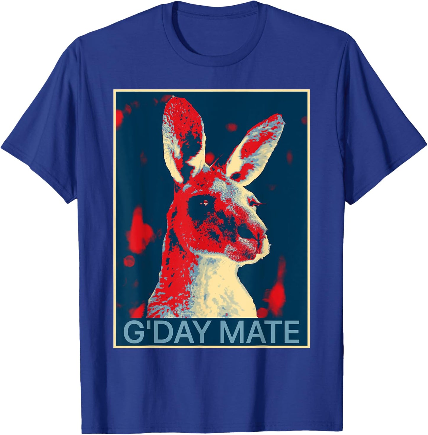 Australia G'Day Mate Shirt Funny Kangaroo Australian Symbol T-Shirt - T-Shirt | Royal