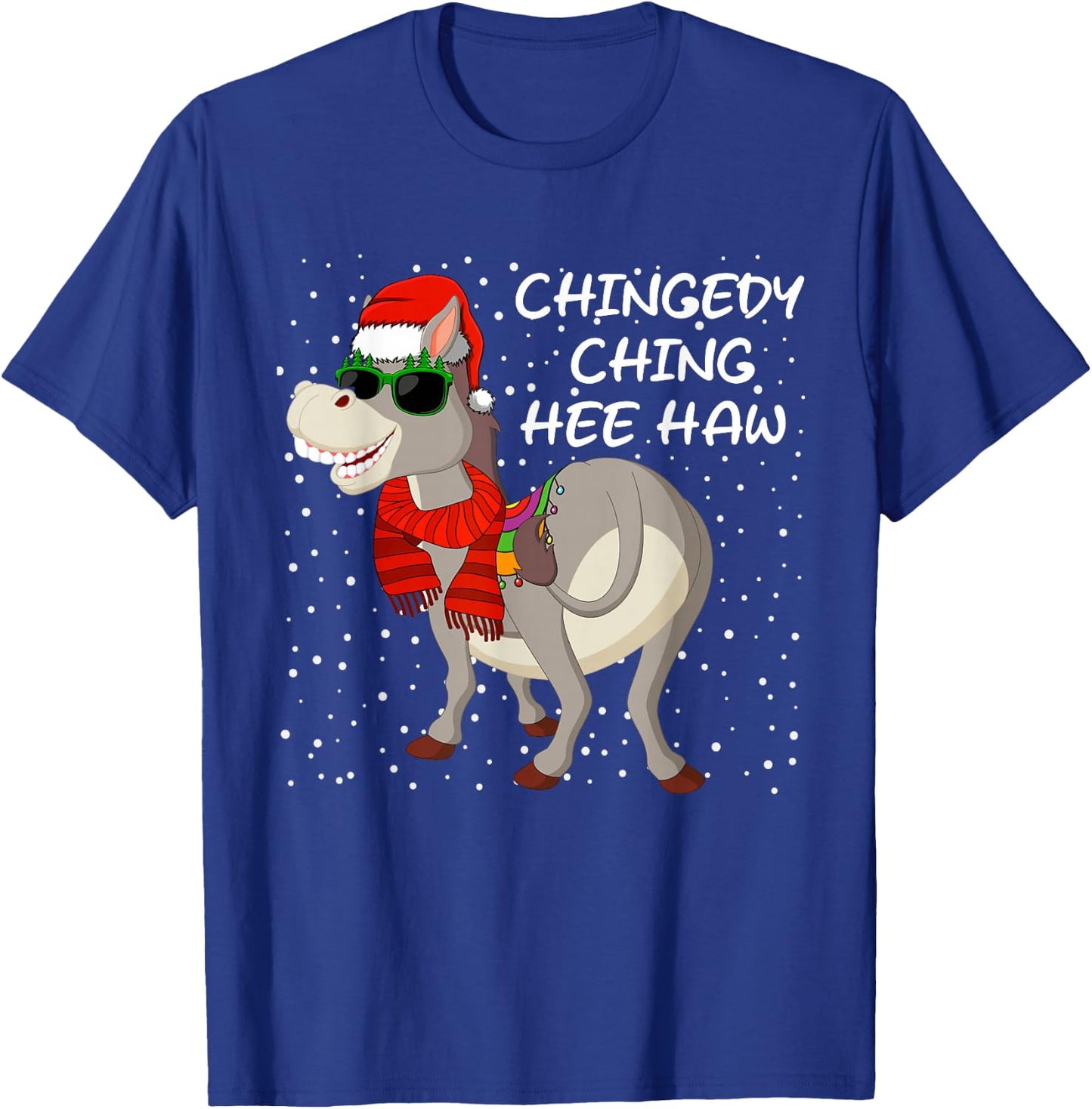 Christmas Donkey Italian Xmas Funny Donkey Lover Pajamas T-Shirt - T-Shirt | Royal