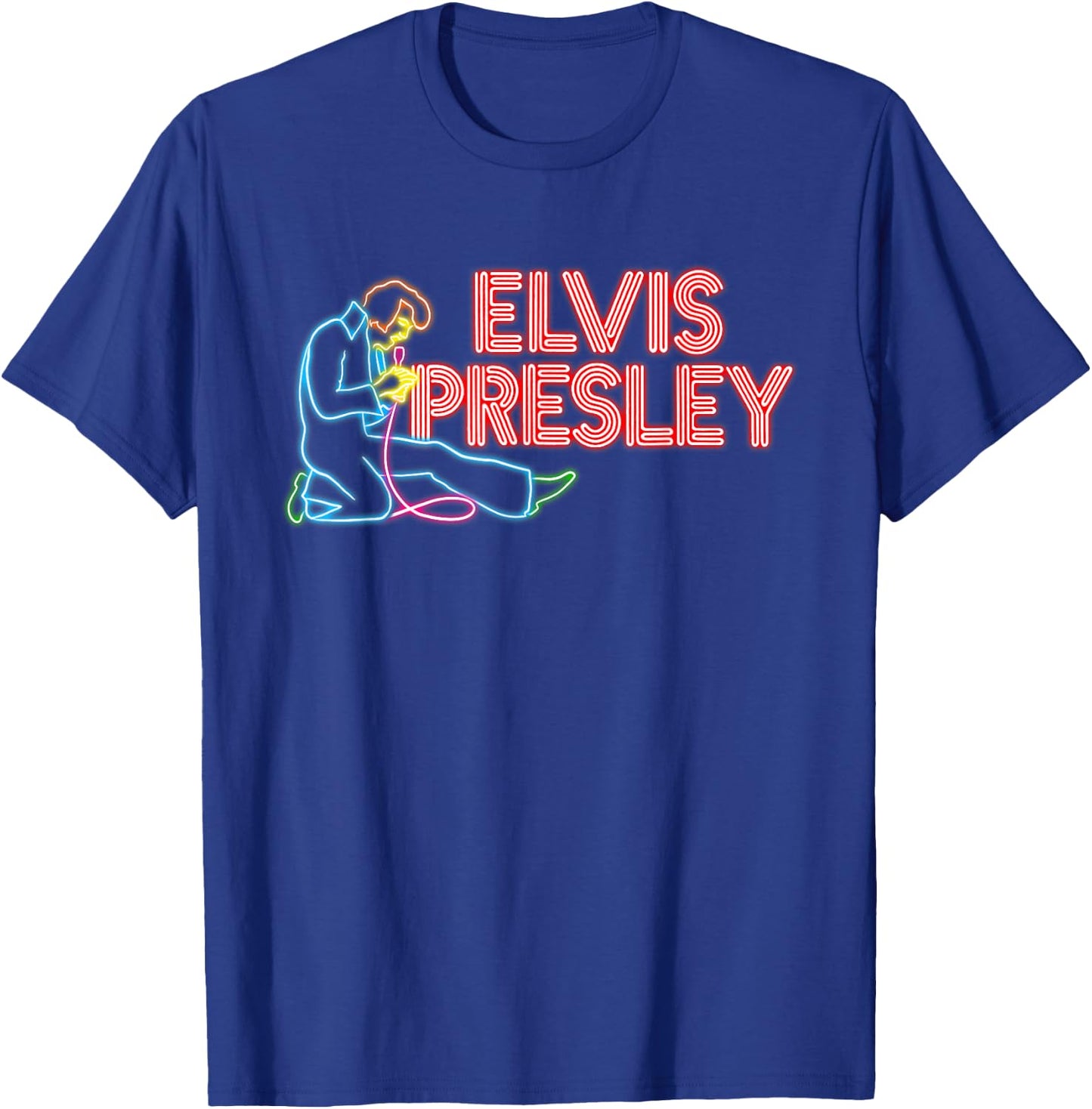 Elvis Presley Official Elvis Neon Sign T-Shirt - T-Shirt | Royal