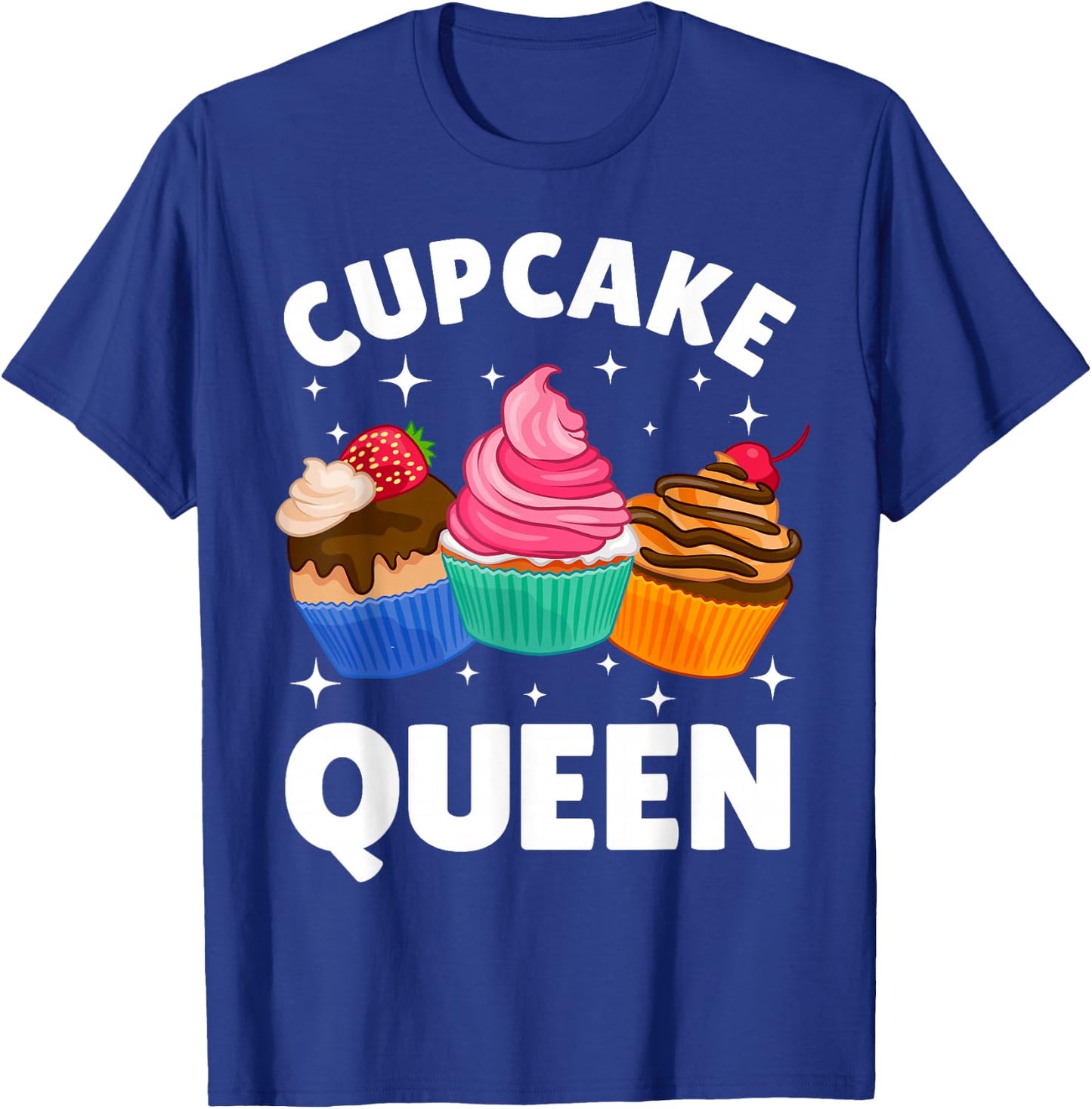 Funny Cupcake Queen Design Girls Cupcake Lovers T-Shirt - T-Shirt | Royal