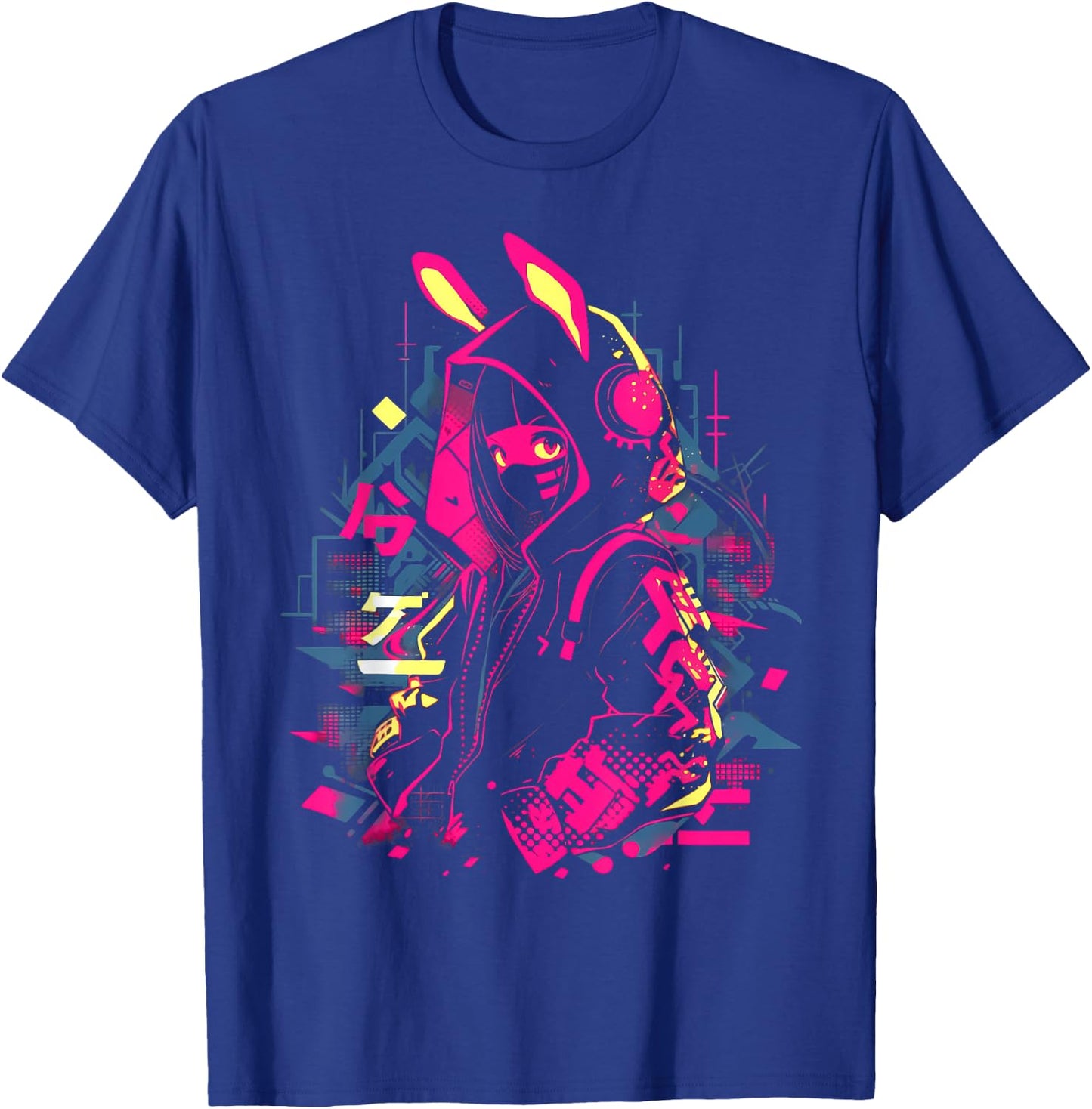 Anime Manga Cyberpunk Aesthetic Techwear Harajuku T-Shirt - T-Shirt | Royal