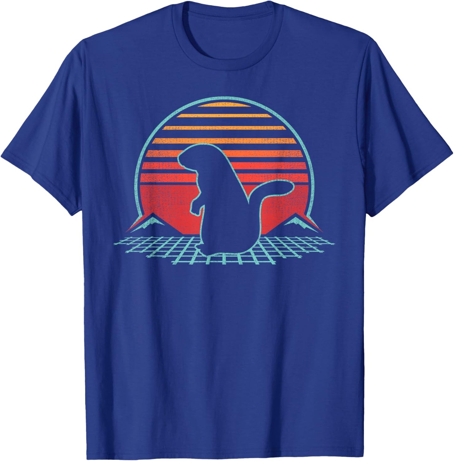 Groundhog Day Animal Retro Vintage 80s Style T-Shirt - T-Shirt | Royal