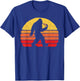 Sasquatch and Pizza! Funny Eating Bigfoot & 80s Sun Graphic T-Shirt - T-Shirt | Royal