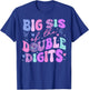 Big Sis Of The Double Digits Daughter Groovy Mom Retro Theme T-Shirt - T-Shirt | Royal