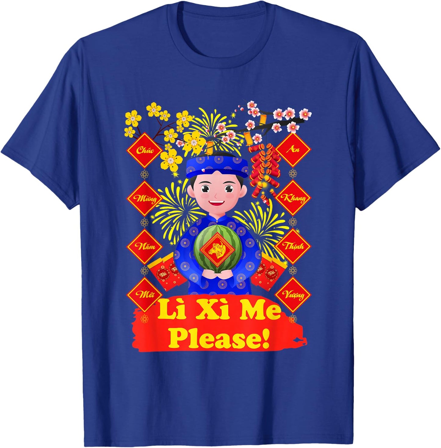Li Xi Me Please, Boy Kid Vietnamese Lunar New Year 2022 T-Shirt - T-Shirt | Royal