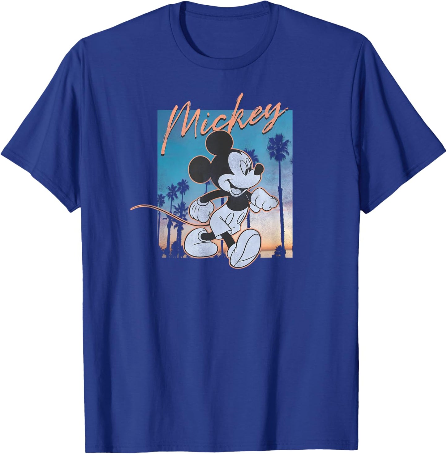 Disney Mickey and Friends Walking On The Sunset Retro Poster T-Shirt - T-Shirt | Royal