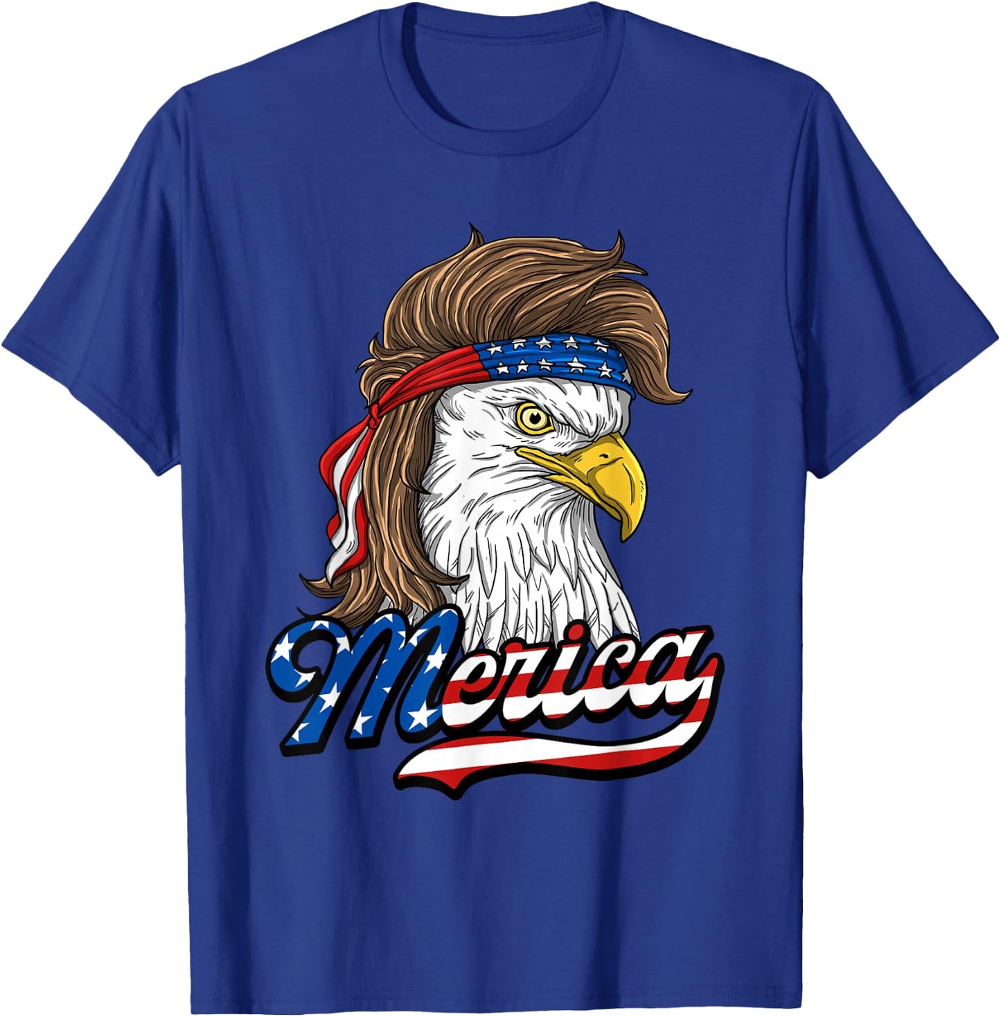 Merica - Patriotic USA Eagle of Freedom - 4th of July Small T-Shirt - T-Shirt | Royal