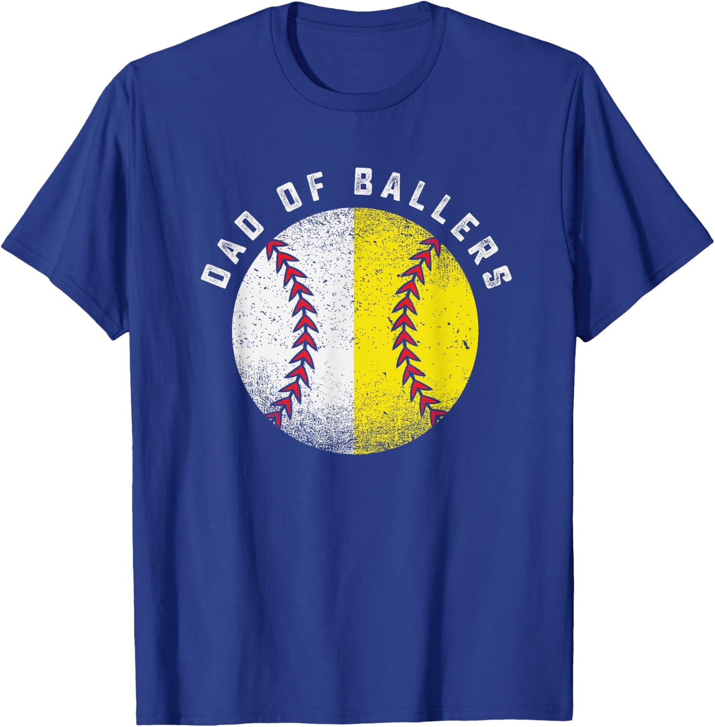 Dad Of Ballers Gift Baseball Softball ball Youth League T-Shirt - T-Shirt | Royal