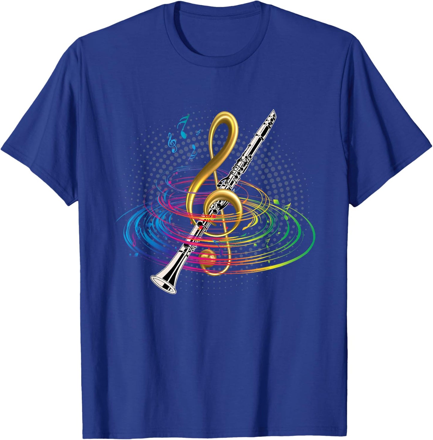 Treble Clef Clarinet T-Shirt - T-Shirt | Royal